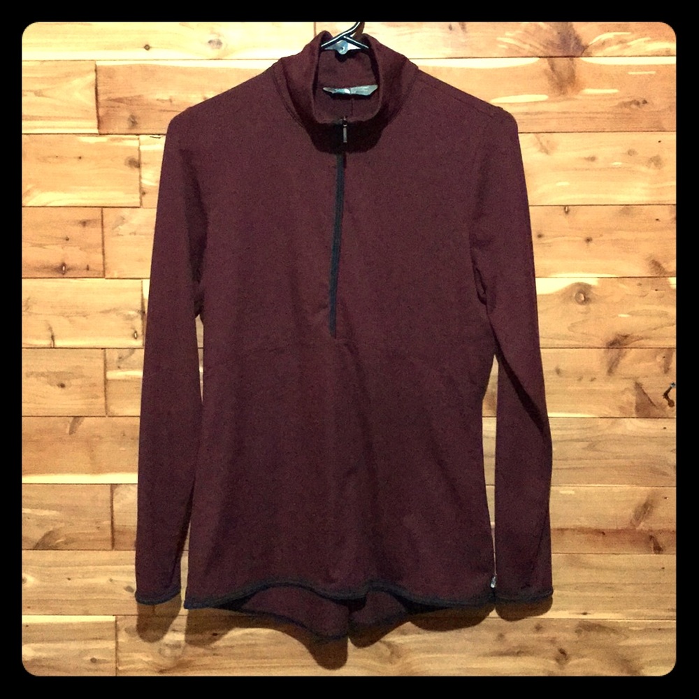 North Face Maroon 3/4 zip